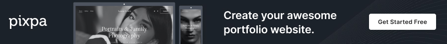 Create your awesome portfolio website through pixpa.com