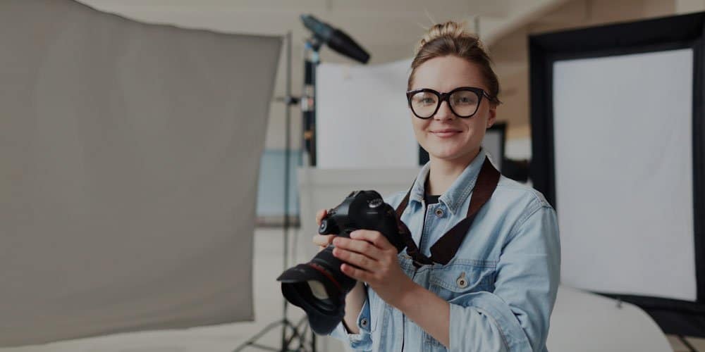 woman in photography studio