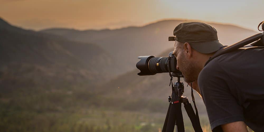 hiker with camera